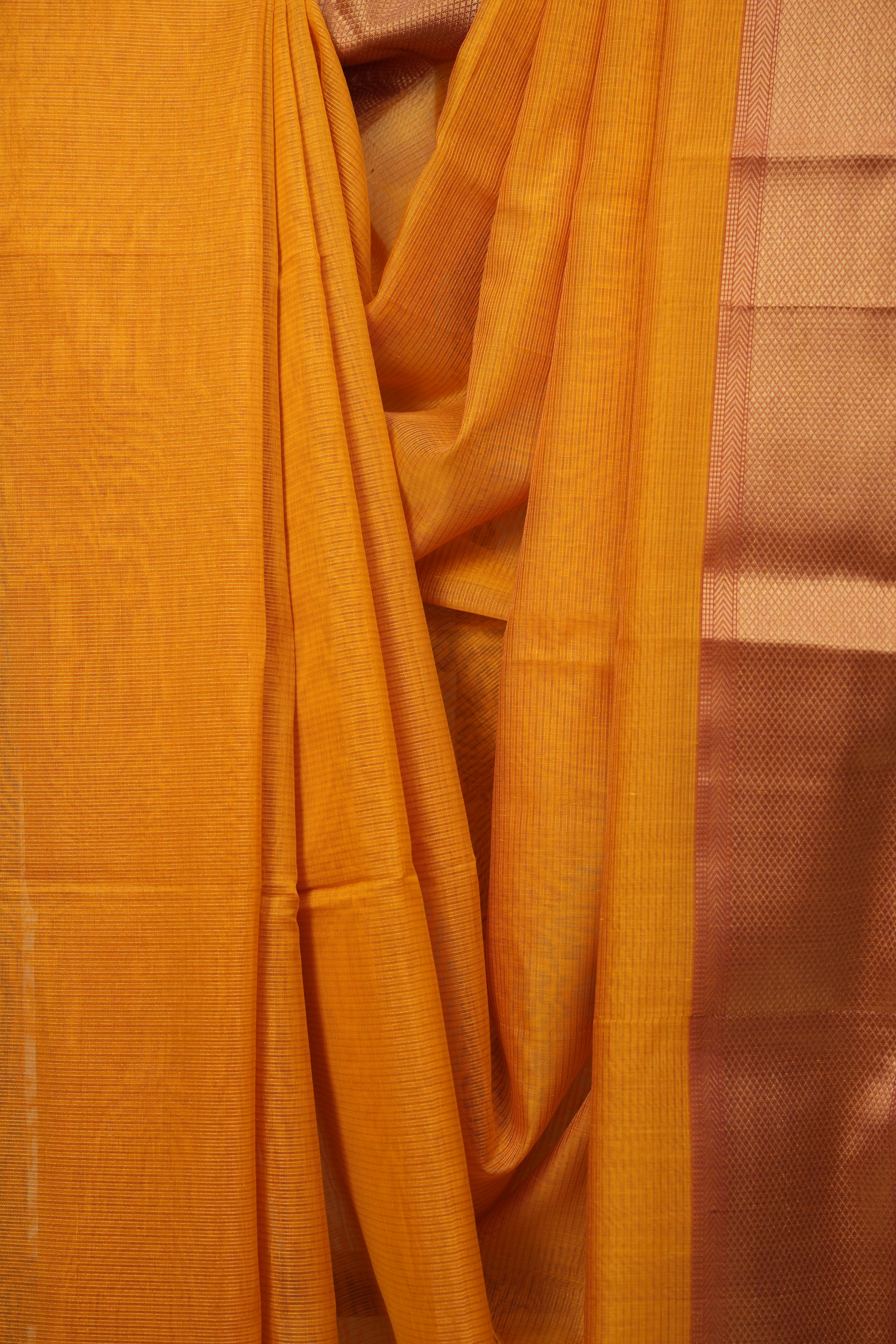 Yellow Maheshwari Tissue Saree - SRYMTS771