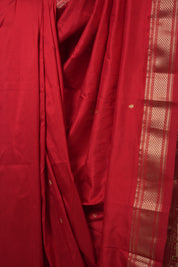 Red Silk Paithani Saree - SRRSPS780