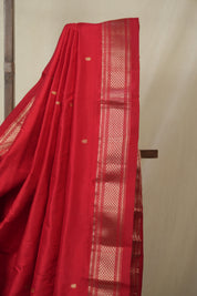 Red Silk Paithani Saree - SRRSPS780