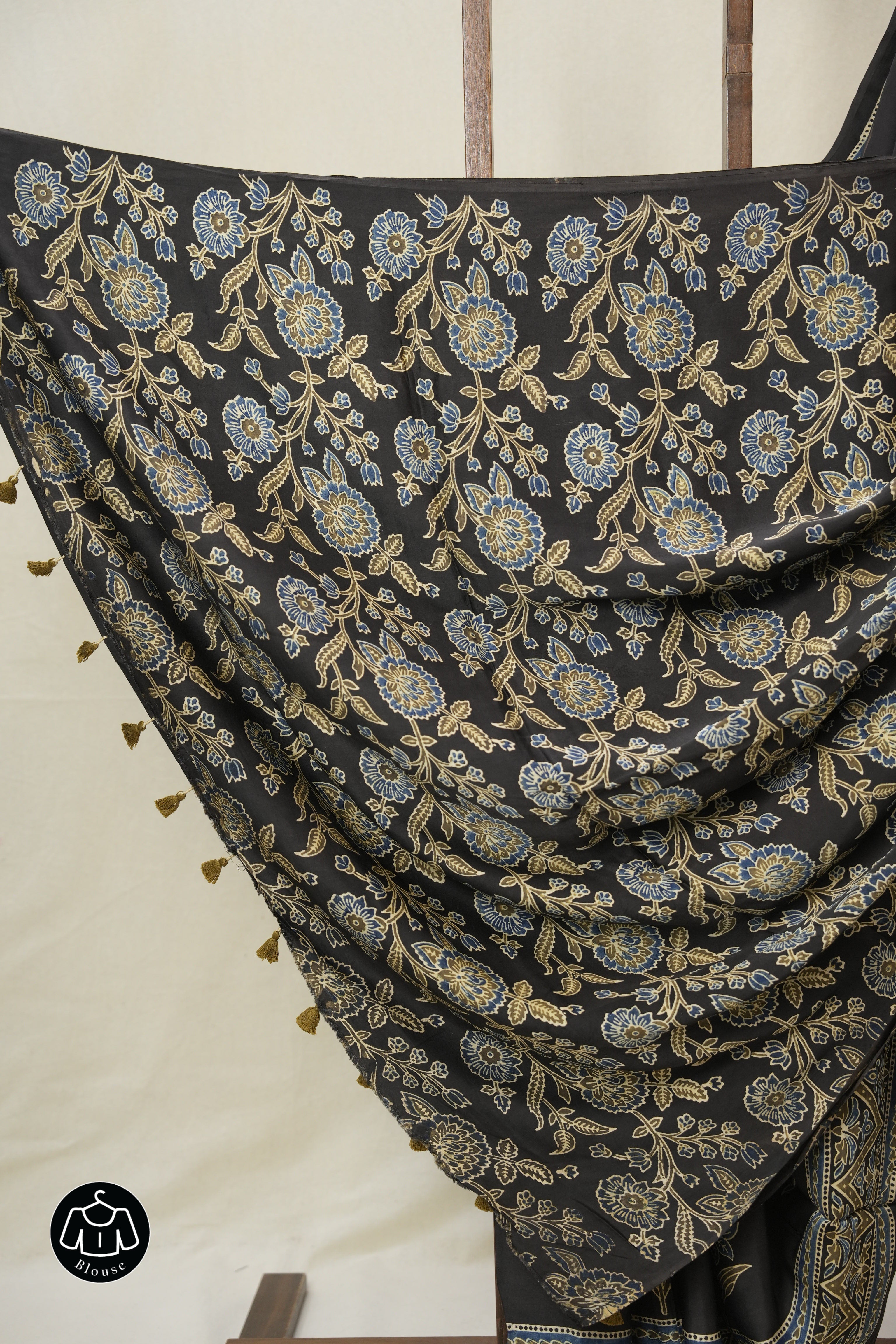 Black HBP Modal Silk Saree - SRBMSS600