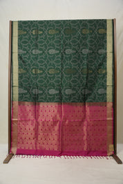 Green Soft Silk Saree - SRGSSS265