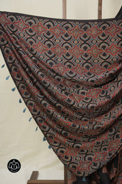 Black HBP Modal Silk Saree - SRBMSS602
