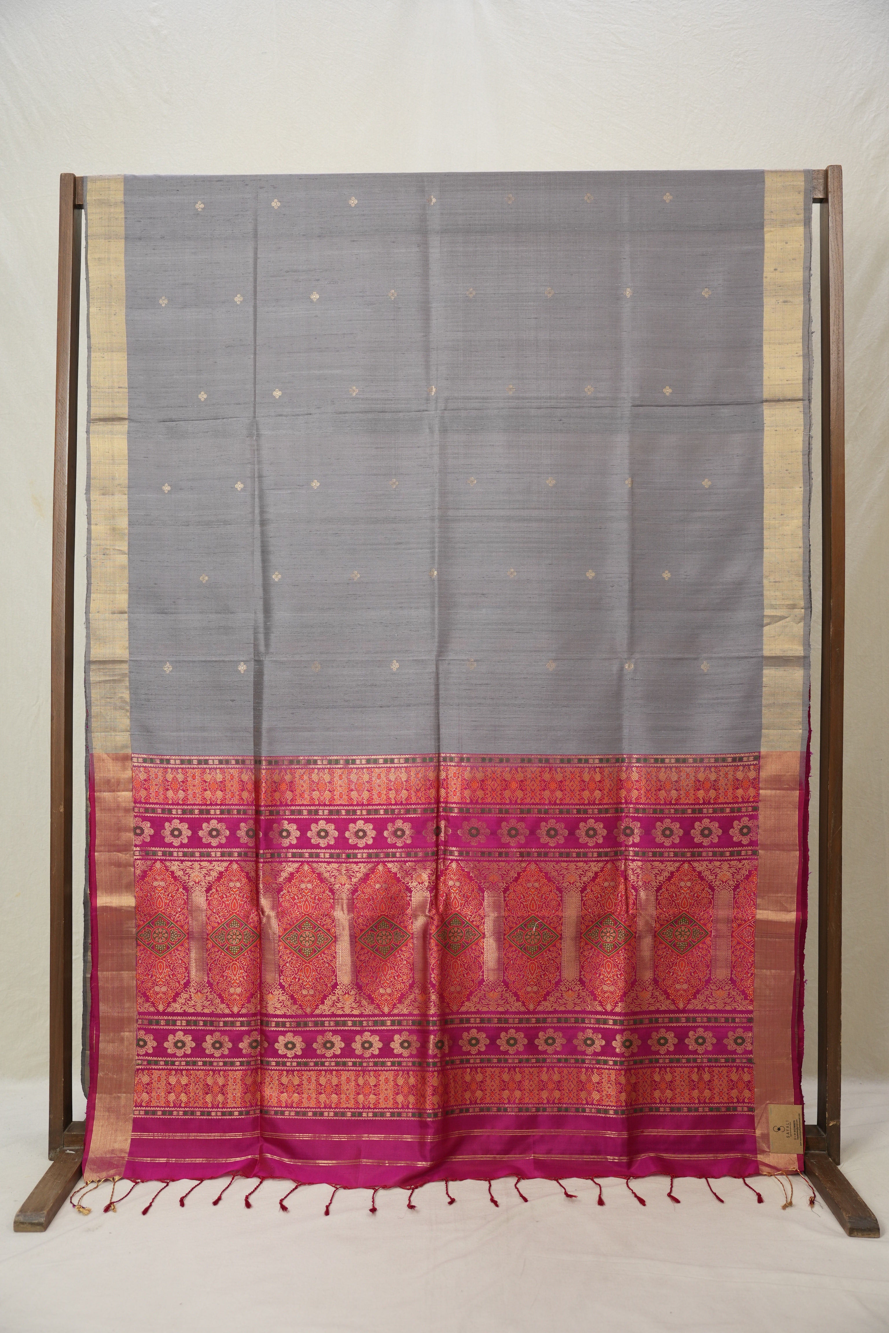 Grey Soft Silk Saree - SRGSSS419