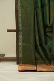 Green Maheshwari Tissue Saree - SRGMTS761