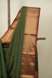 Green Maheshwari Tissue Saree - SRGMTS761