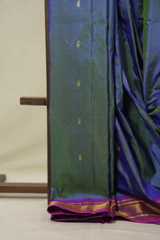 Two Tone Blue Silk Paithani Saree - SRTTBSPS779