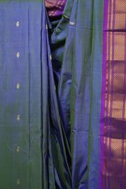Two Tone Blue Silk Paithani Saree - SRTTBSPS779