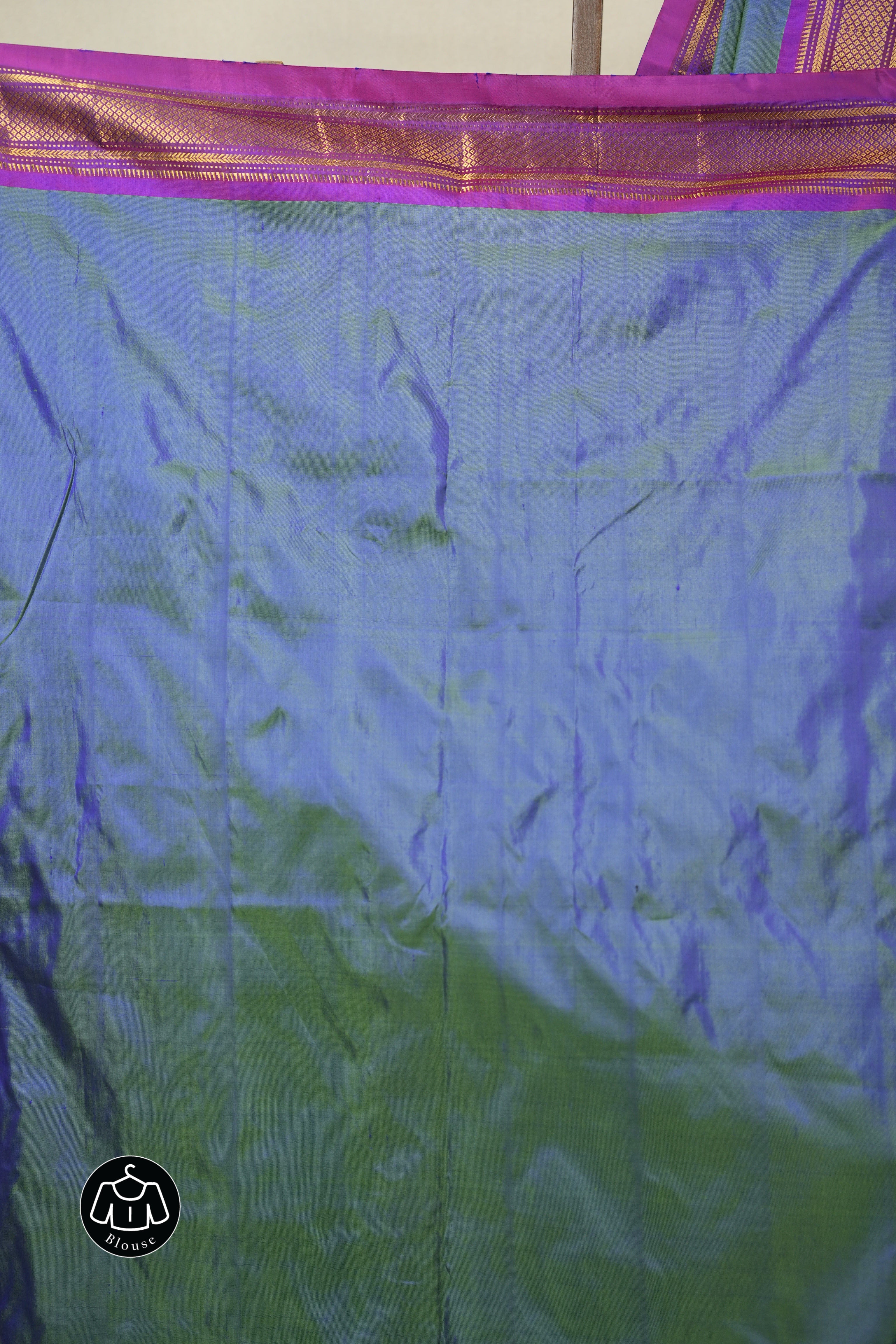 Two Tone Blue Silk Paithani Saree - SRTTBSPS779