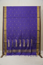 Ink Blue Soft Silk Saree - SRIBSSS407