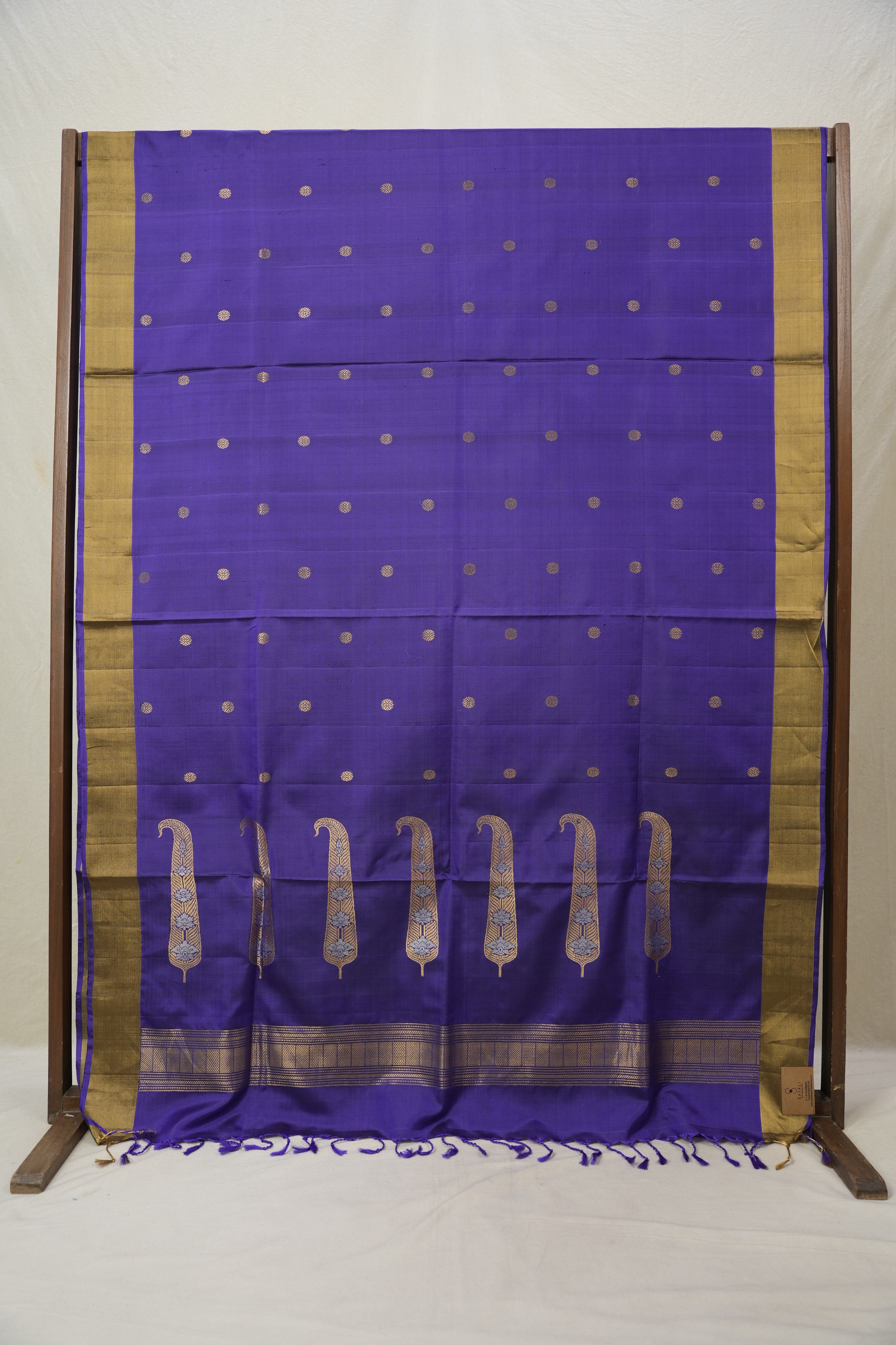 Ink Blue Soft Silk Saree - SRIBSSS407