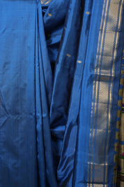Blue Silk Paithani Saree - SRBSPS788