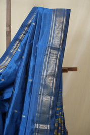 Blue Silk Paithani Saree - SRBSPS788