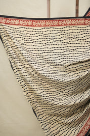 Black HBP Cotton Saree - SRBCS3150