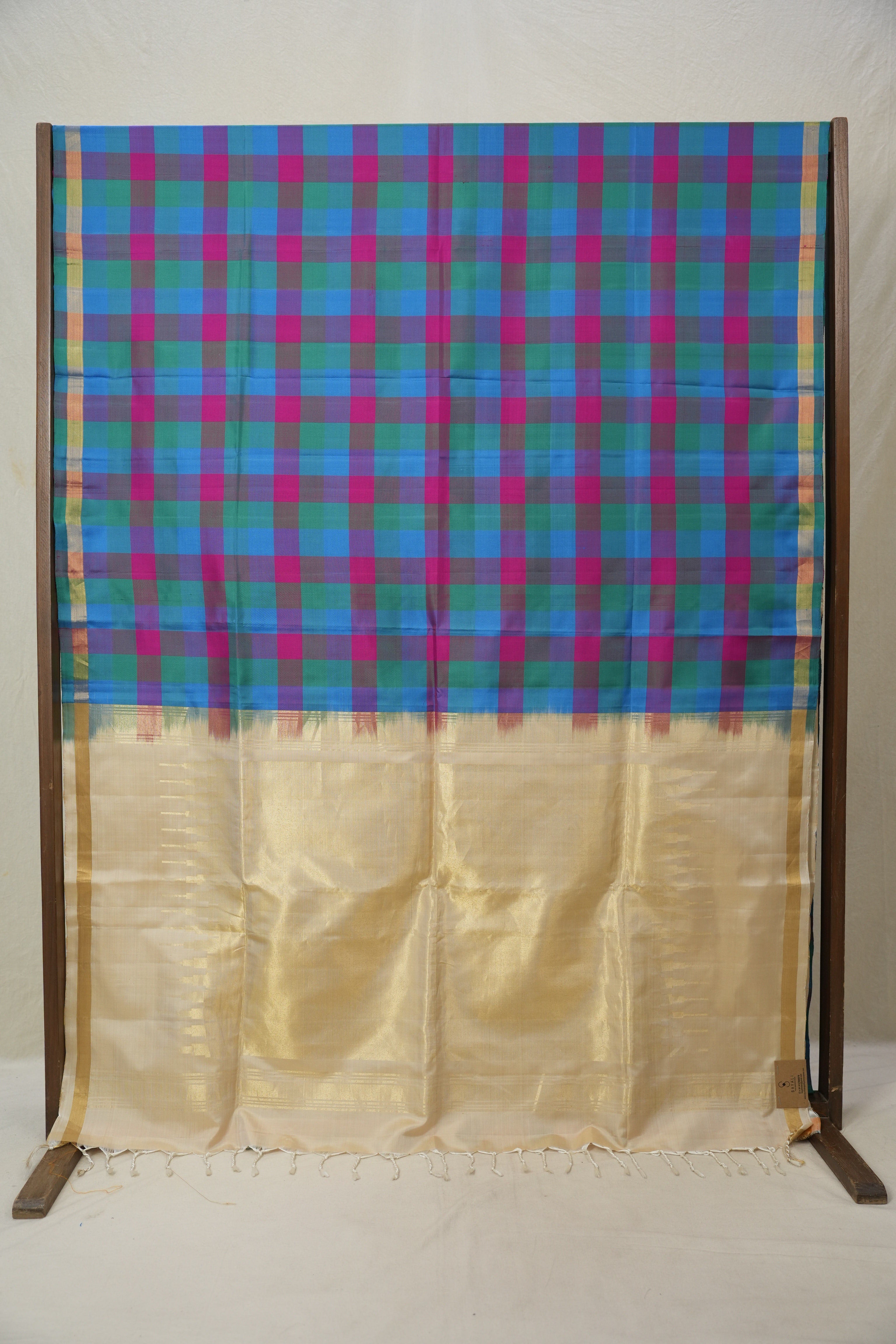 Multicolor Soft Silk Saree - SRMSSS300