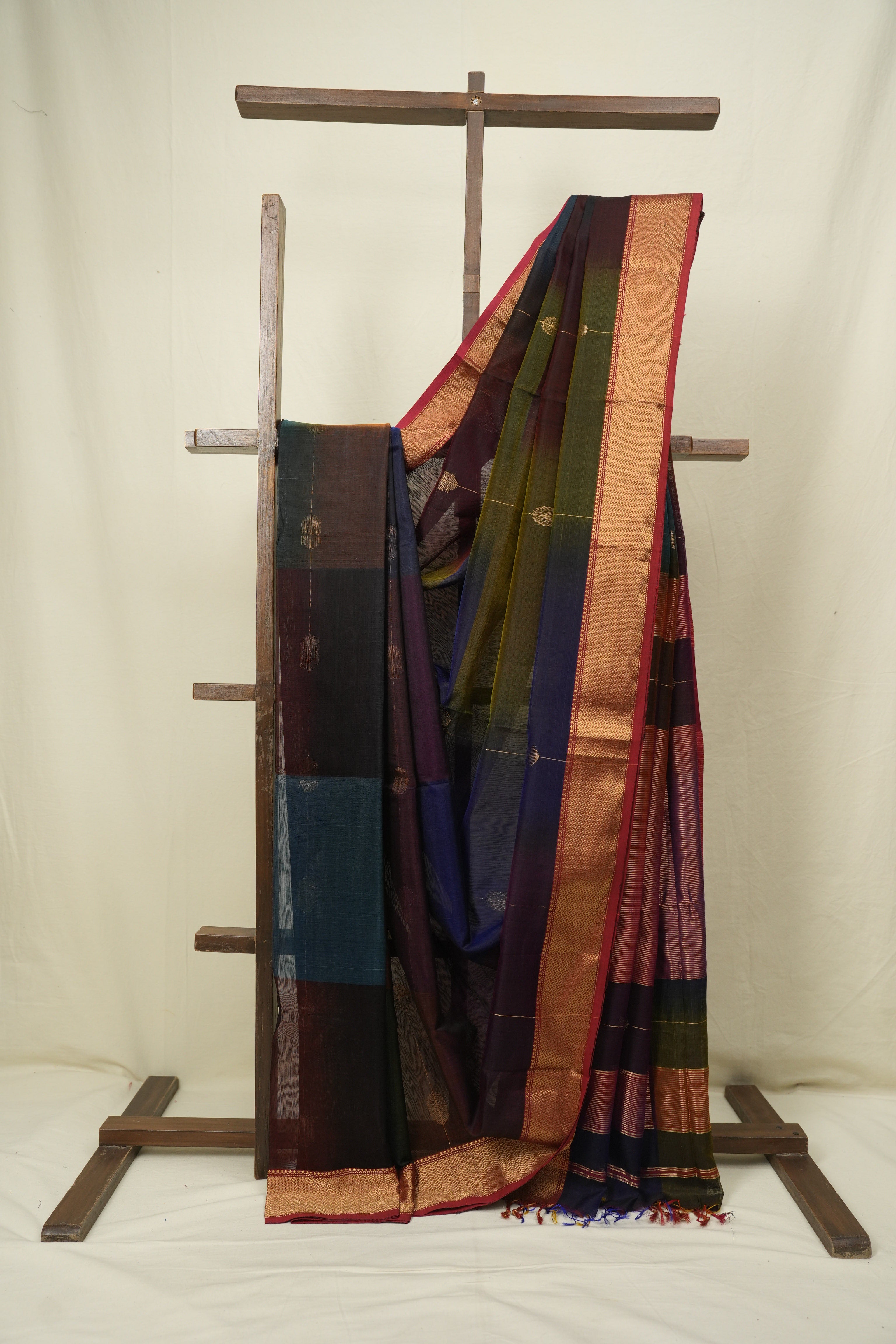 Multicolour Maheshwari Saree - SRMMS1280