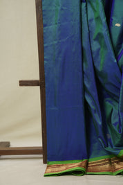 Peacock Blue Silk Paithani Saree - SRPBSPS786