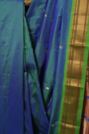 Peacock Blue Silk Paithani Saree - SRPBSPS786