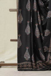 Black HBP Modal Silk Saree - SRBMSS613