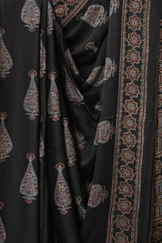 Black HBP Modal Silk Saree - SRBMSS613