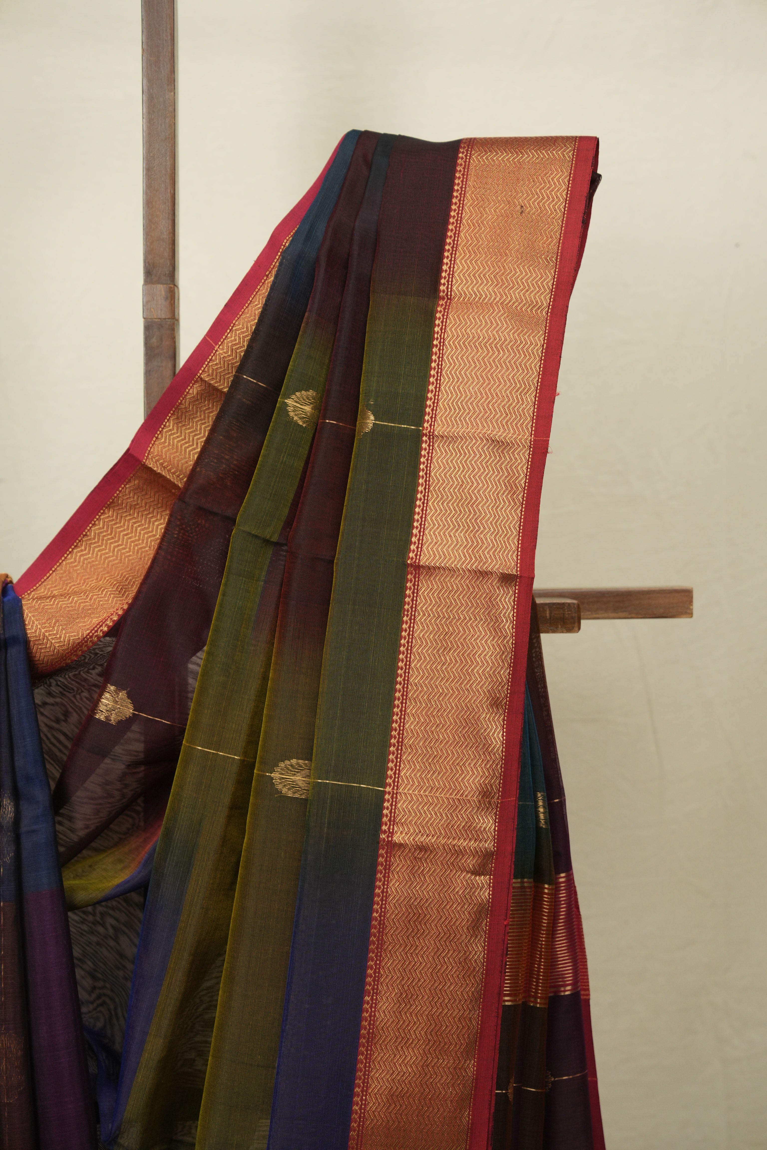 Multicolour Maheshwari Saree - SRMMS1280