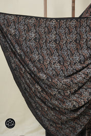 Black HBP Modal Silk Saree - SRBMSS613