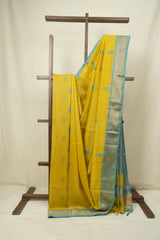 Lemon Yellow Maheshwari Saree - SRLYMS1276