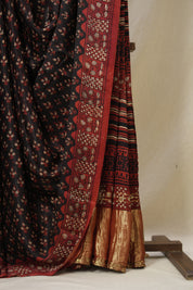 Black HBP Modal Silk Saree - SRBMSS646