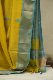 Lemon Yellow Maheshwari Saree - SRLYMS1276