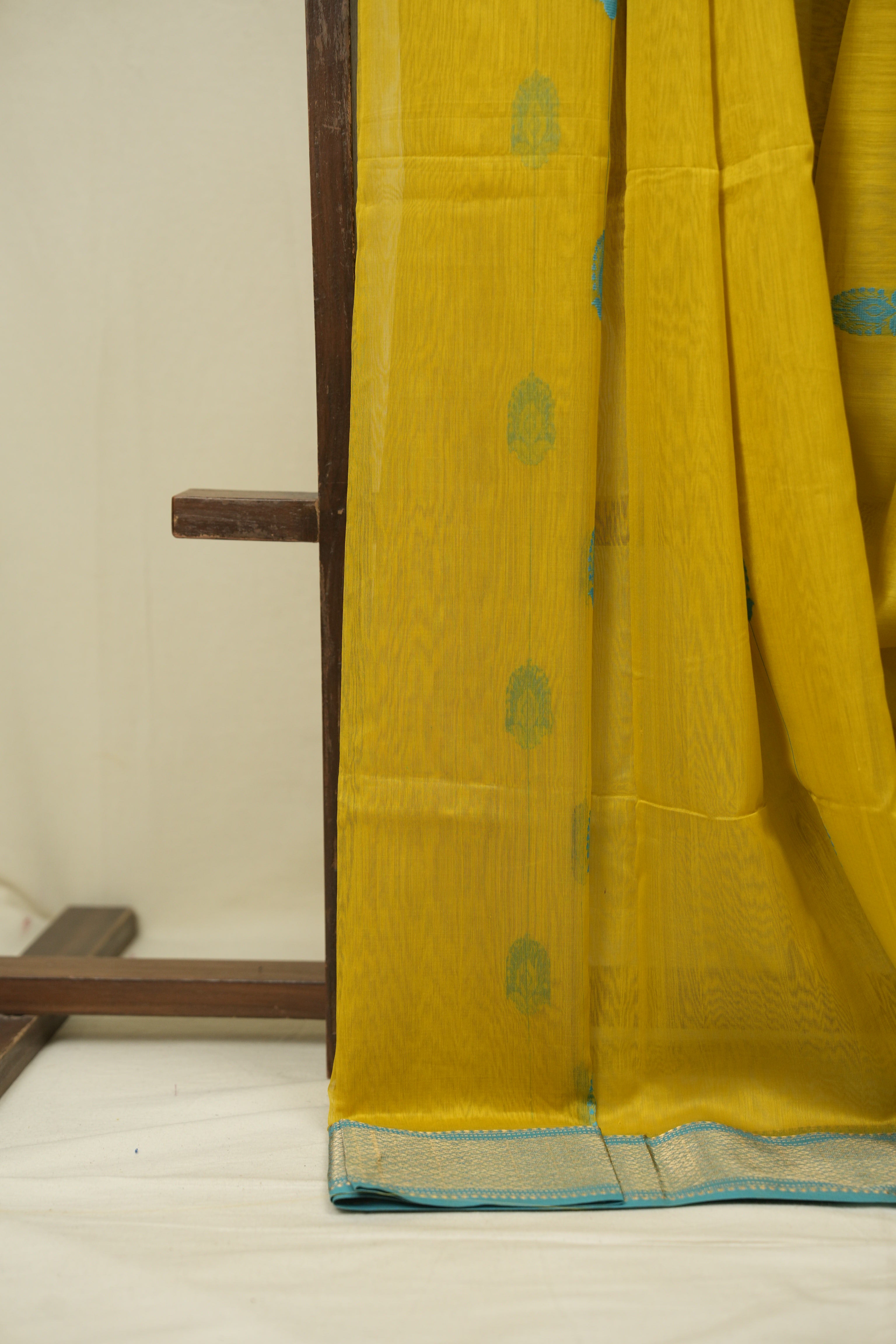 Lemon Yellow Maheshwari Saree - SRLYMS1276