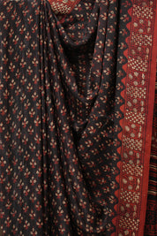 Black HBP Modal Silk Saree - SRBMSS646