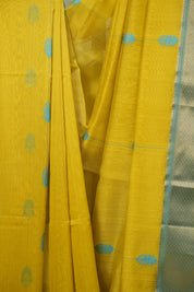 Lemon Yellow Maheshwari Saree - SRLYMS1276