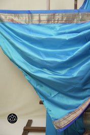 Blue Silk Paithani Saree - SRBSPS782