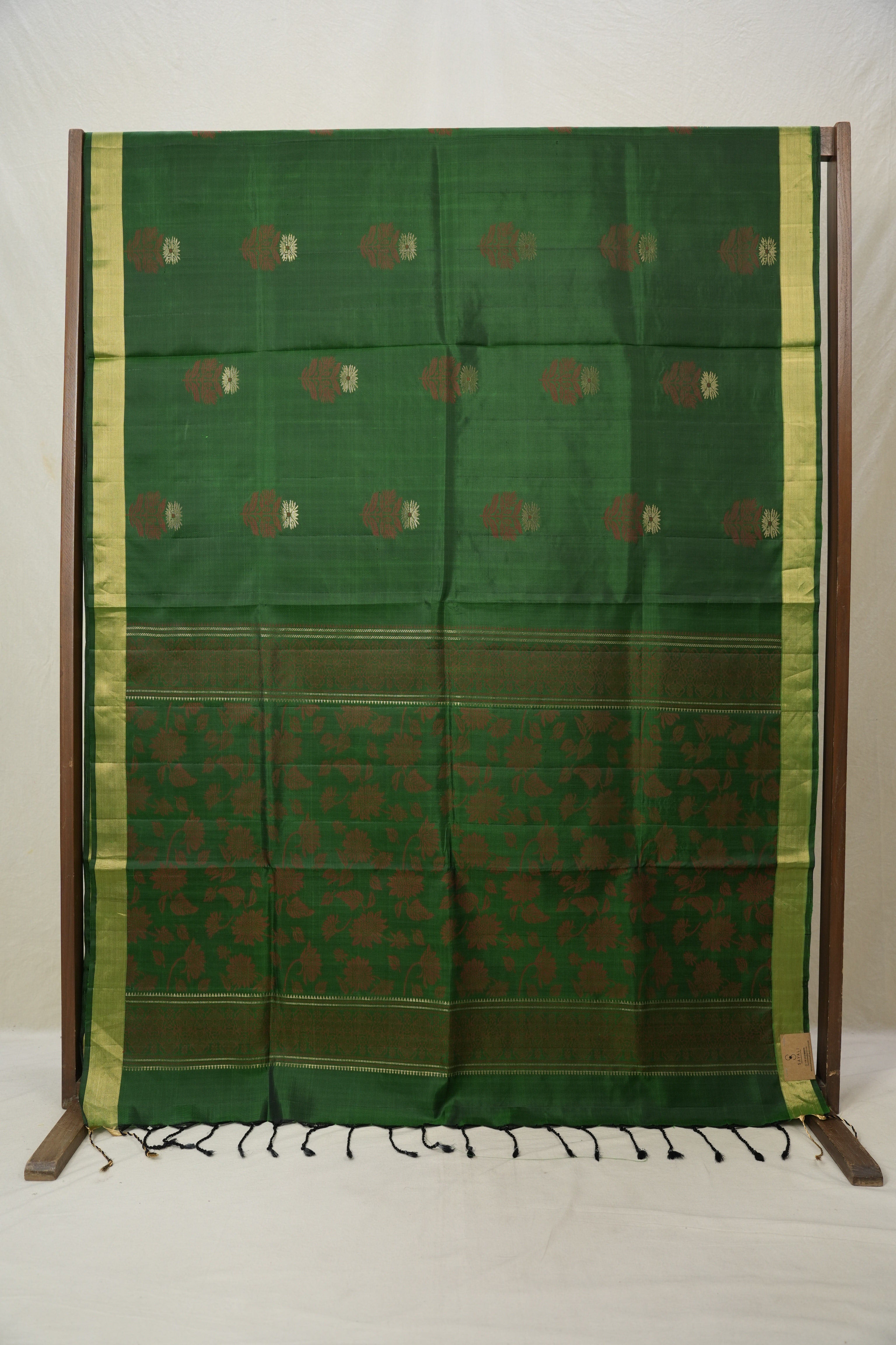 Green Soft Silk Saree - SRGSSS268