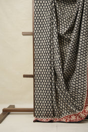 Black HBP Cotton Saree - SRBCS3149