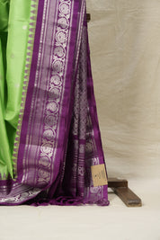 Pista Green Gadwal Silk Saree - SRPGGSS538
