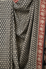 Black HBP Cotton Saree - SRBCS3149