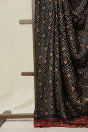 Black HBP Modal Silk Saree - SRBMSS647
