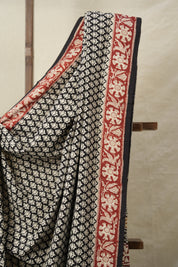 Black HBP Cotton Saree - SRBCS3149