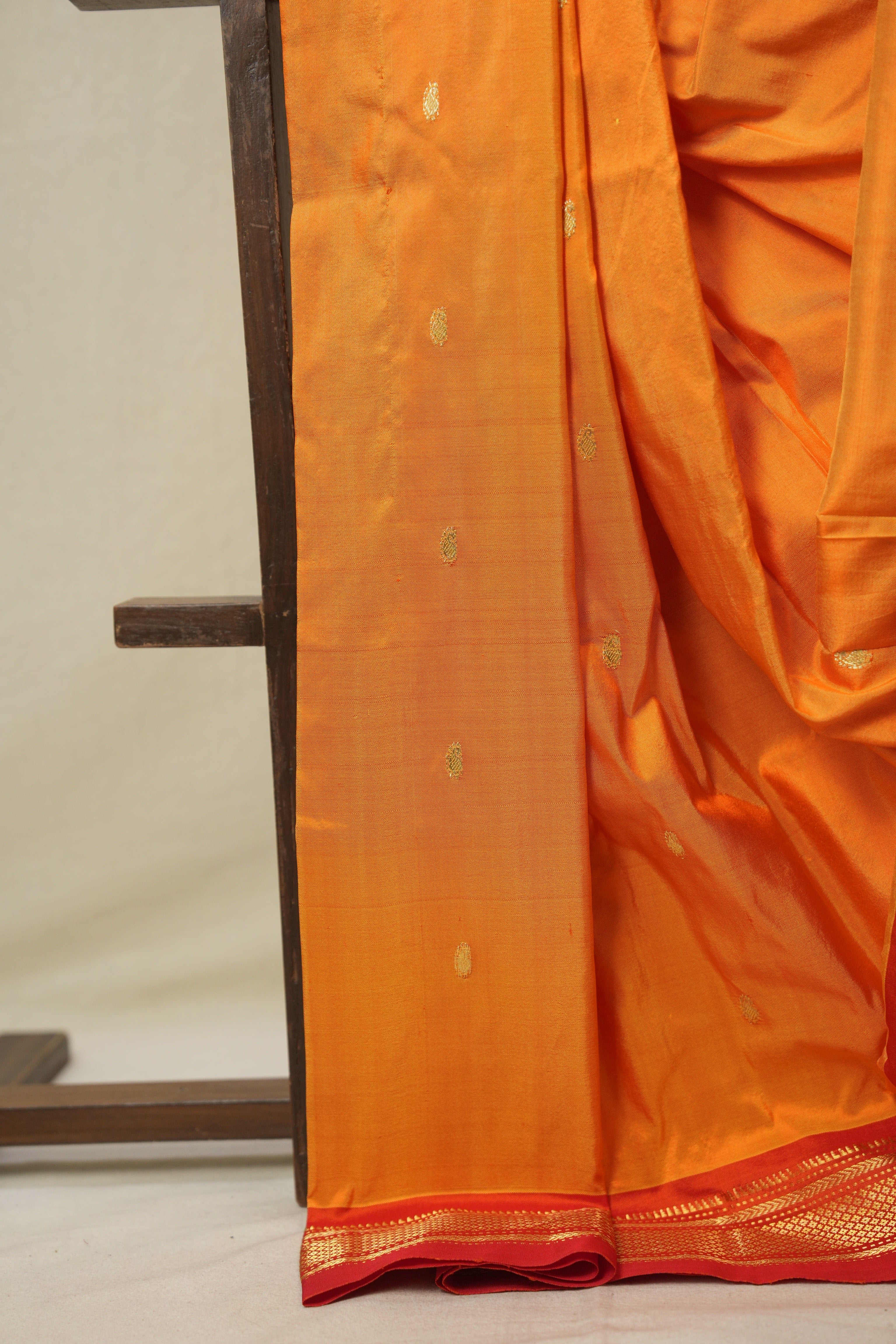 Orange Silk Paithani Saree - SROSPS784