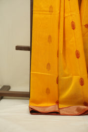Yellow Maheshwari Saree - SRYMS1278