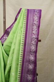 Pista Green Gadwal Silk Saree - SRPGGSS538