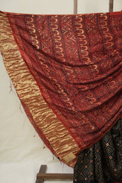 Black HBP Modal Silk Saree - SRBMSS647