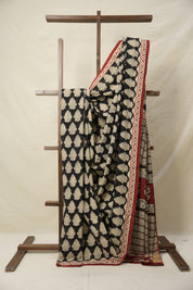 Black HBP Cotton Saree - SRBCS3147