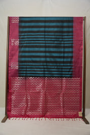 Black & Blue Soft Silk Saree - SRBBSSS357