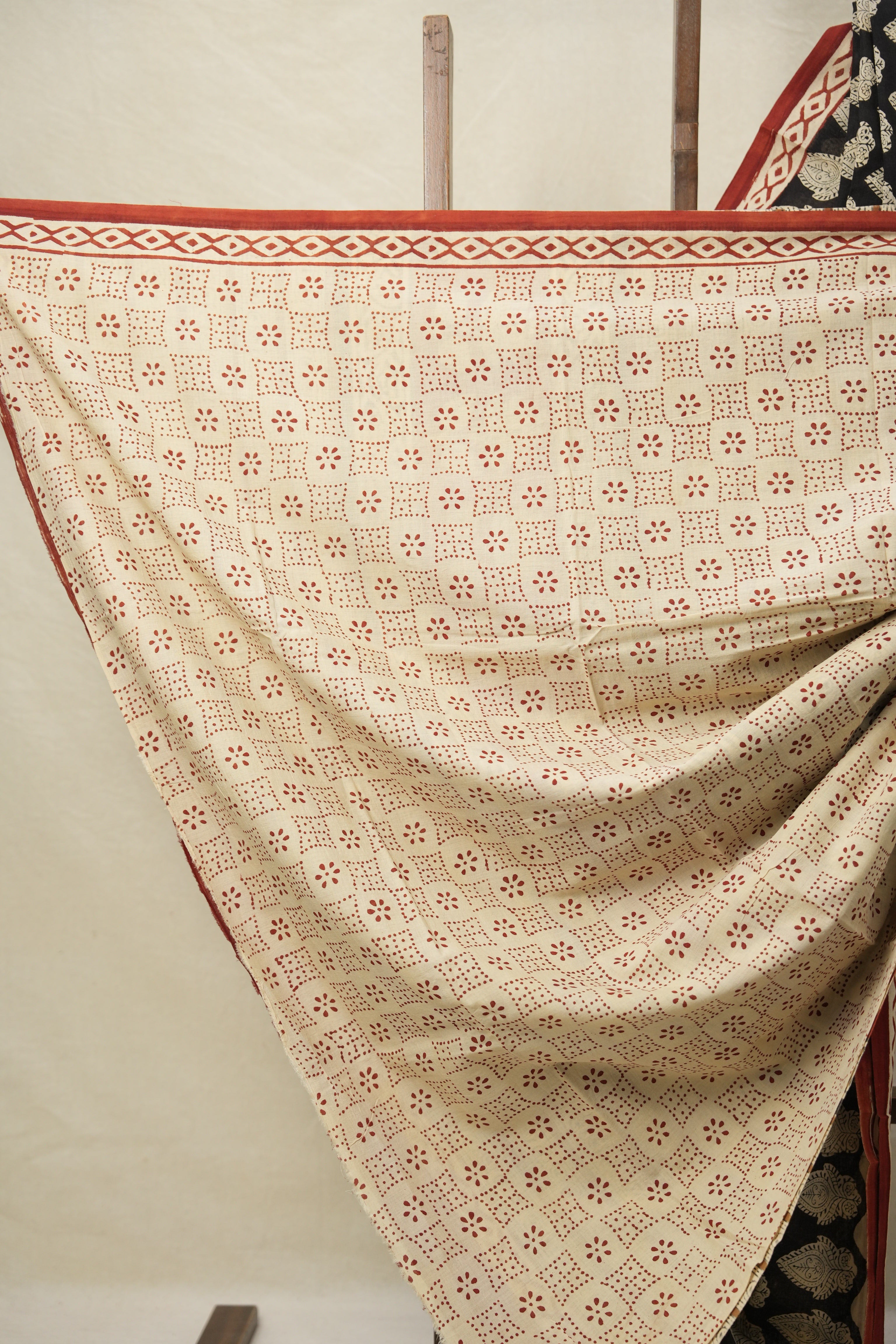 Black HBP Cotton Saree - SRBCS3147