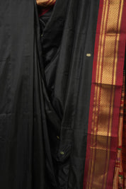 Black Silk Paithani Saree - SRBSPS777