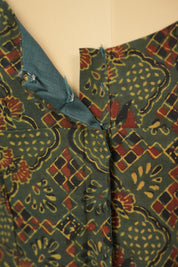 Green HBP Ajrakh Cotton Blouse - SRGACB42