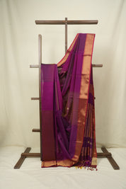 Two Tone Purple Maheshwari Saree - SRTTPMS1277
