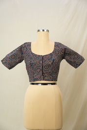 Blue HBP Ajrakh Cotton Blouse - SRBACB41