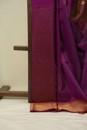 Two Tone Purple Maheshwari Saree - SRTTPMS1277